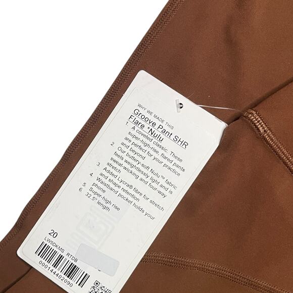 Lululemon Groove Super-High-Rise Flared Pant Roasted Brown Size 20 - Picture 5 of 5